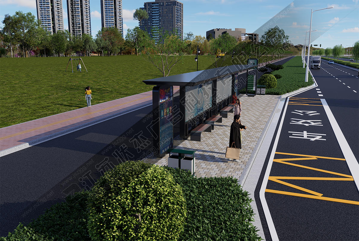 加長款城市公交站臺定制